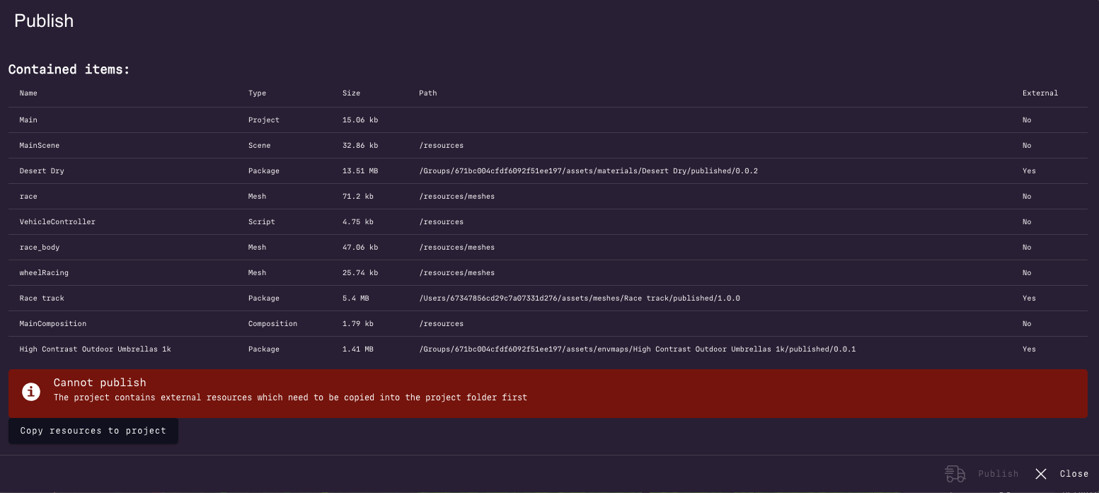 Project still has external dependencies